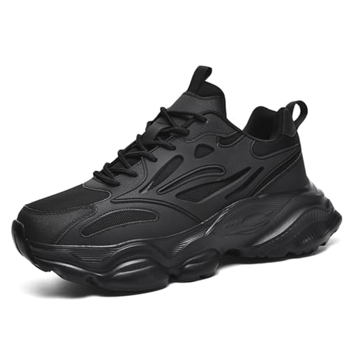 GSIGUL Men's Beige Chunky Fashion Sneakers, Casual Sports Tennis Walking Shoes