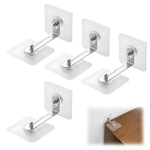 4 Pack Kippsicherung Möbel,Wandbefestigung Schrank,Wandbefestigung Ohne Bohren,Möbel-Wandanker,Schrank Wandbefestigung,Kippschutz Möbel Wandanker,Für Schrank Regal Kommode Belastbarkeit Babysicherheit