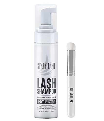 Stacy Lash Lift Kit & Eyelash Extension Shampoo 6.76 Fl.oz/Perm Curling Lotion & Liquid Full Lifting Set/Foaming Cleanser For Extensions & Natural Lashes/Supplies For Professional & Self Use #TOP1