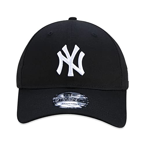 BONE NEW ERA 9TWENTY MLB NEW YORK YANKEES ABA CURVA STRAPBACK PRETO (tamanho único, black)