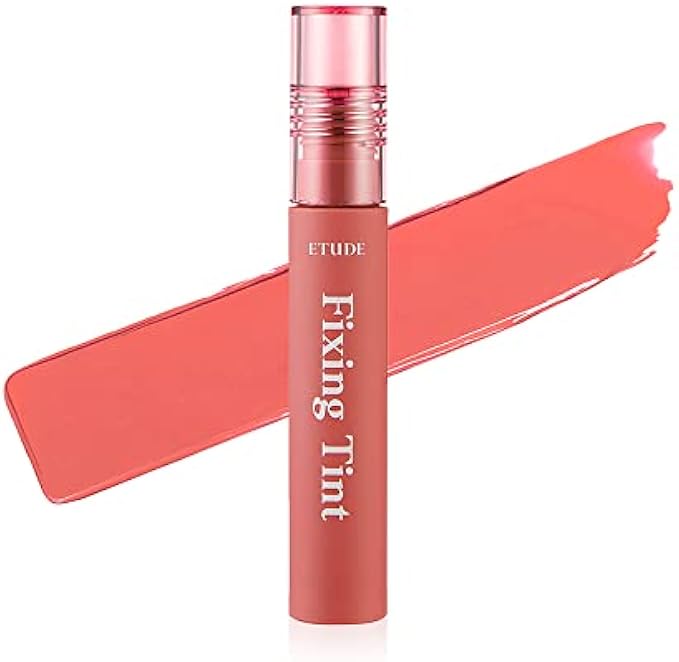 ETUDE Fixing Tint #19 Coral Breeze (23AD) | Long Lasting High Pigmented Liquid Lipstick | Waterproof Lightweight Matte Finish Lip Stain | Full Coverage
