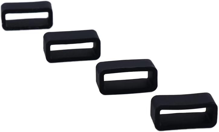 ZhangyiHot 4 trabillas de silicona para correa de reloj de silicona, repuesto de silicona, correa de reloj inteligente, anillos de cierre de reloj de 14 mm, accesorios para reloj inteligente
