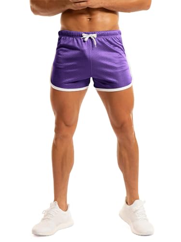 Image of Ouber Men's Fitted Shorts Bodybuilding Workout Gym Running Tight Lifting Shorts