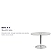 Flash Furniture Hills 39.25'' Round Glass Dining Table with 29''H Chrome Base, Decorative Narrow Round Tempered Glass Cocktail Table, Clear/Silver