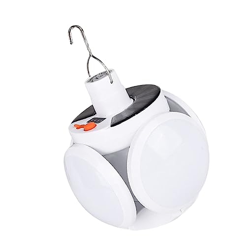 HONITANO Lámpara Solar Plegable Recargable con LED Portátil para Camping y Emergencia para Exteriores con Gancho Metálico y Carga USB y Solar para Senderismo y Pesca