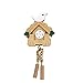 Dibiao Horloge murale miniature à coucou en bois pour maison de poupée 1/12 Décoration de salon 3,5 cm x 1 cm x 8 cm