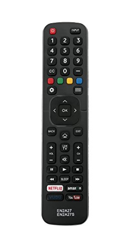 HURRISE Télécommande pour Hisense Remplacement universel EN2A27 de