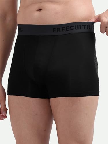 Image of Freecultr Men's Underwear Micromodal Airsoft Trunk - Anti Bacterial, No Itch, No Chafing, Sweat Proof & Ultra Soft Fabric (Pack of 4) | Mens Underwear Combo Pack of 4