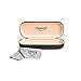 Opleeâ„¢ Hard Shell Eyeglass Case with Grey Microfiber Cloth (Black)