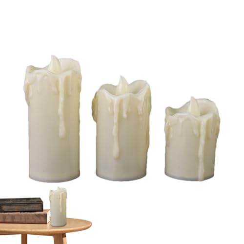 Velas que funcionan con pilas, velas falsas decorativas para el hogar y eventos, realista con tecnología LED, función de temporizador, modo de parpadeo que ofrece una solución de iluminación
