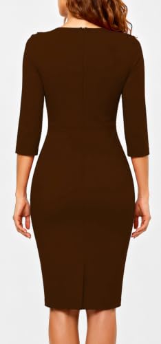 Image of ZVO Midi Dress for Women Church Dress Office Work Bodycon Pencil Dresses