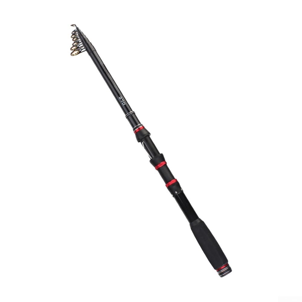 Caña de pescar plegable, 6, 7, 8, 9, 10 secciones, material de carbono, diámetro de extremo 12, 8, 20, 4 mm