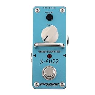 Vintage silicon transistor fuzz Based on the legendary "blue" Fuzzface Volume knob: Adjust the volume of fuzz sound. Fuzz knob: Adjust the gain of fuzz sound. Mini size portable, full metal shell, durable and exquisite.