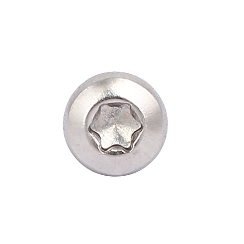 Sourcingmap M2x3mm 304 Stainless Steel Button Head Torx Screws Fasteners 200pcs, Silver - Image 3