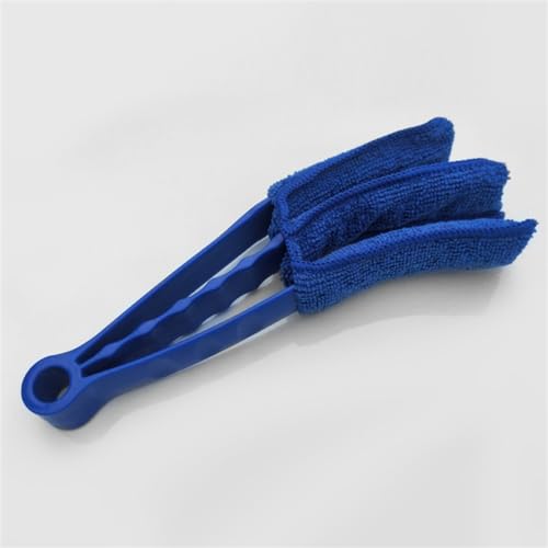 Image of Cleaner Tools for Window Shutters Air Conditioner Dust with 3 Microfiber Sleeves - Mini Duster and Brush,for Keyboard,Car Air Vent, Vehicle Blind Dust Cleaning Tool for SUV, Truck, RV, Blue
