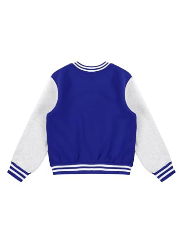 Kids Girls Boys Bomber Jacket Long Sleeves Baseball Jackets School Uniform Outwear Sweatshirt4