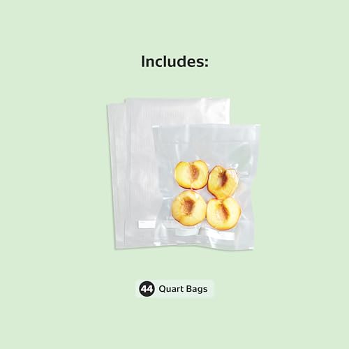 Image of FoodSaver Precut Vacuum Sealer Bags for Airtight Food Storage and Sous Vide Cooking, BPA-Free, 1 Quart, 44 Count (Pack of 4)
