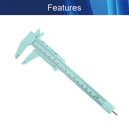 Calibrador Vernier Plástico Mini Doble Escala miniatura 3