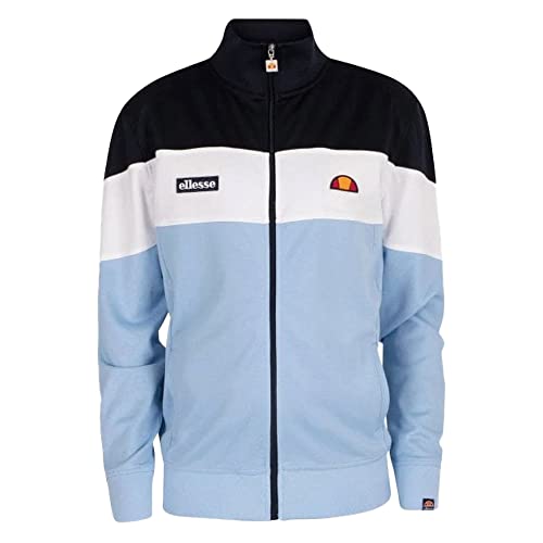 ellesse Caprini Trainingsjacke mit Reißverschluss, Marineblau/Hellblau/Weiß LGE