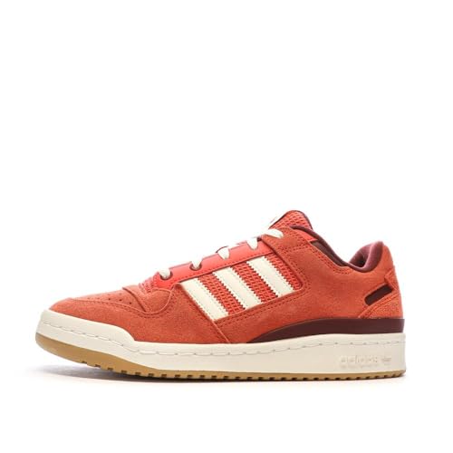 Image of adidas Originals Men Leather Forum Low CL Casual Shoe RED /Owhite /GUM3 (UK-12)