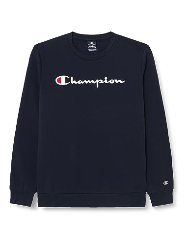 Champion Legacy American Classics B-Ultralight Powerblend Fleece Crewneck Sudadera, Azul Marino, 13-14 años para Niños