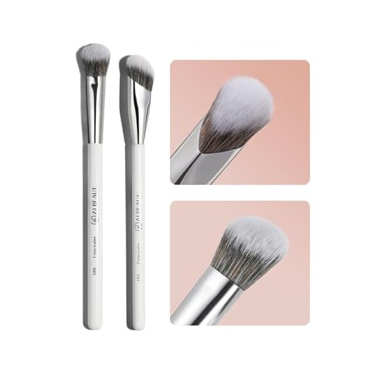 Albeaut Conjunto de pincéis de maquiagem corretivo, pincéis angulares iluminadores sob os olhos para líquido, creme, base de corretivo em bastão conjunto de sombras para contorno do nariz (189193)