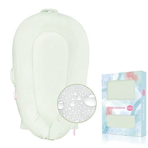 Image of Organic Replacement Cover for Dockatot Deluxe+ Docks with Waterproof Pad Certified Organic Cotton Protects Against leaks Premium Quality Spare Cover (Cover Only) (Green)