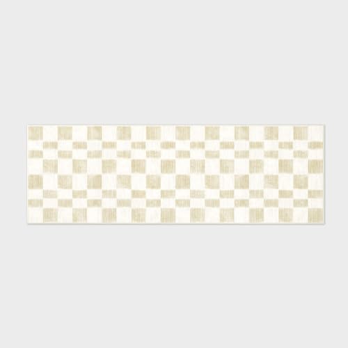 Tapete decorativo ajedrez 2x6 Beige miniatura 7