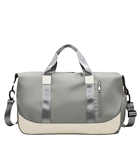 Image of Furn Aspire Lightweight Waterproof Sports Fitness Gym Duffel Yoga Weekend Travel Bag with Separate Shoes Compartment & Wet Pocket Men & Women (J. Grey)
