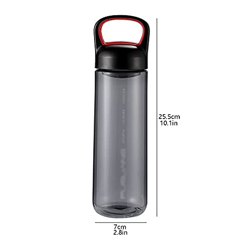 Waterfles Sportfles Grote Waterfles 700 ml / 23 OZ Wide-Mond Water Flessen met Handvat voor Wandelen Travel Outdoor Flessen Fles (Kleur: Zwart) - Image 3