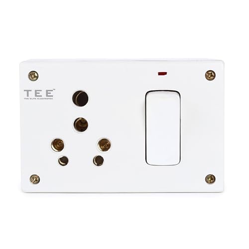 Image of Combined Box 16A with Universal Socket, Master Switch, LED Indicator | 240V Power Utility Box for Home, Office, Appliances | Without Wire, 6 Month Warranty(COMBINED BOX+INDICATOR)