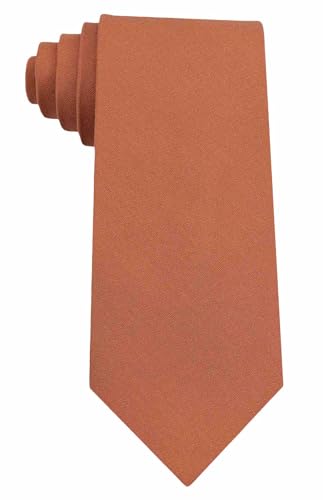 Image of Mens Solid Linen Ties - Regular Width Pattern Necktie for Men