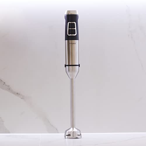 My Wave - Mixeur Plongeant Saona - Pour Liquides et Solides - Puissance 1500W - Pied XXL 22 cm - Contrôle de la Vitesse et Lumière LED - Lames en Acier Inoxydable Lavable au Lave-Vaisselle – Image 5