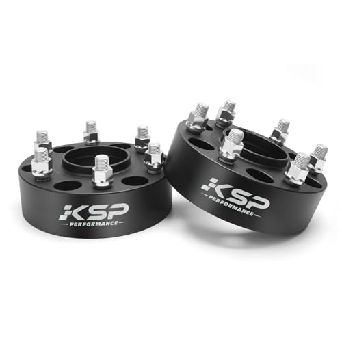 KSP 6x5.5 Wheel Spacers 2 Inch for Silverado 1500 Sierra 1500 6x139.7 M14x1.5 Studs 78.1mm Hub Bore Forged Spacer fits Yukon XL Tahoe Escalade Avalanche 2pcs