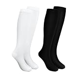 Losvcbcx 2/4/6/7 paires de chaussettes de compression pour hommes et femmes de 15 à 20 mm ...