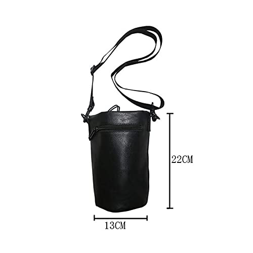 Torba na ramię męska PU damska cylindryczna torba typu bucket dla mężczyzn torba listonoszka na jedno ramię damska torebka na szminkę damska crossbody etui na telefon zamek błyskawiczny