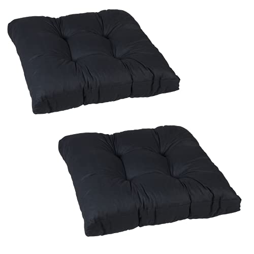 Beo 2x Sitzkissen 60x60 cm wasserabweisend für Lounge Gartenmöbel | Made in EU Lounge-Kissen Grau | Stuhlkissen mit…