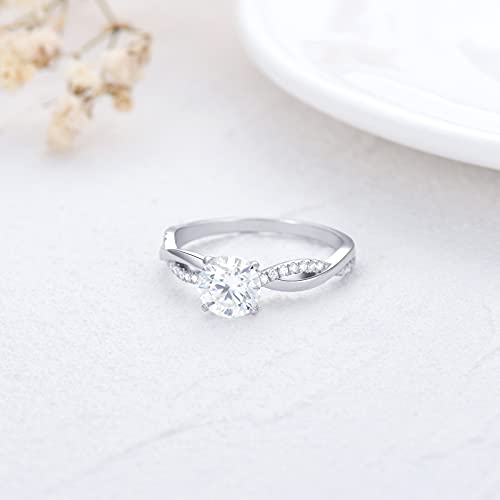 1.16 Carat (ctw) Moissanite Engagement Rings for Women 10K/14K/18K Gold Rings Moissanite Rings3