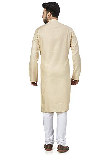 Image of BE ACTIVE Linen Blend Solid Pattern Trendy Comfortable Stylish Full Sleeve Kurta Men's Ethnic Wear