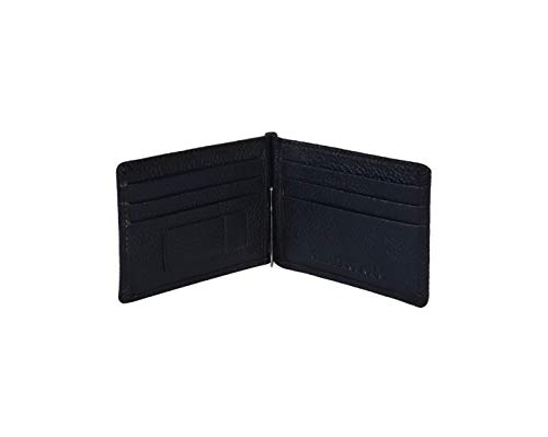 Image of Men's Navy Blue Solid Leather Wallet (CPMW-055-NBLUE)