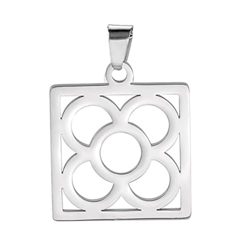 Colgante Acero Panot de Barcelona. (cuadrado mediano 15mmx15mm)