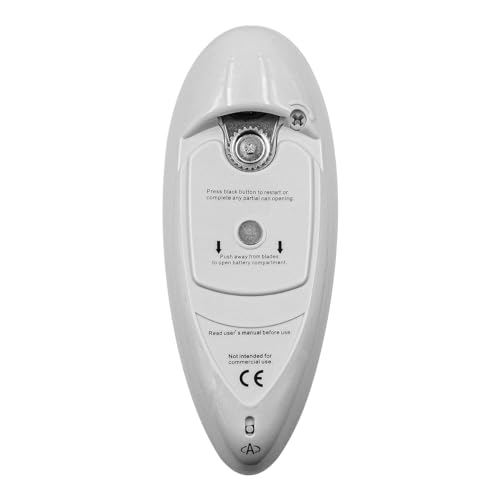 WANGCL Electric Can Opener Handheld Portable Can Opener for A.l.l Sizes of Round Tin Cans, White, 6.5x1.96inch - Image 2