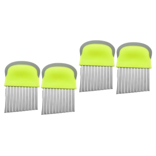 Alipis 4 Piezas Cortador de patatas de acero inoxidable cortar patatas cortadores para verduras laminador de verduras cortador de patatas en forma de onda cortador de verduras ondulado