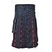 Modern Utility Kilts-Men's Plus Size Scottish Hybrid Black Cotton & Acrylic Wool Tartan Utility Kilts for Men, Macdonald