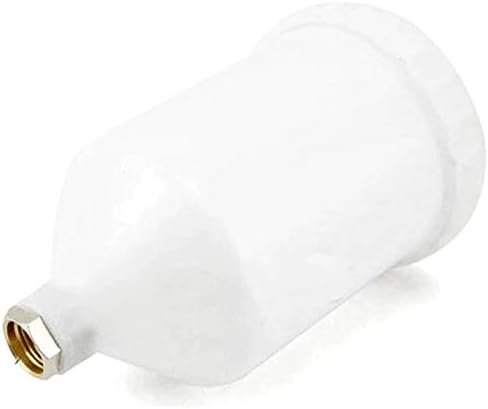 Spray Gun Cup, ABS Plastic Gravity Feed Paint Cup Replacement Pot w/ 20mm Thread Connector for Model Spray Guns, 600ml/20.3 oz