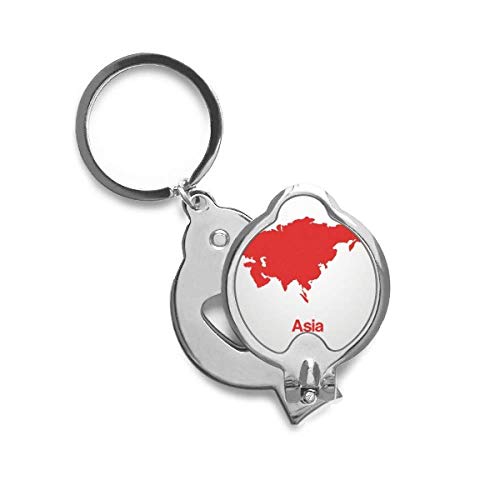 Cortador de uñas con mapa de Asia rojo: precisión y diseño único para tu manicura