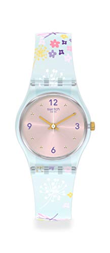 Swatch Women's Lovely Garden Swiss Quartz Silicone Strap, Blue, 12 Casual Watch (Model: LL124)