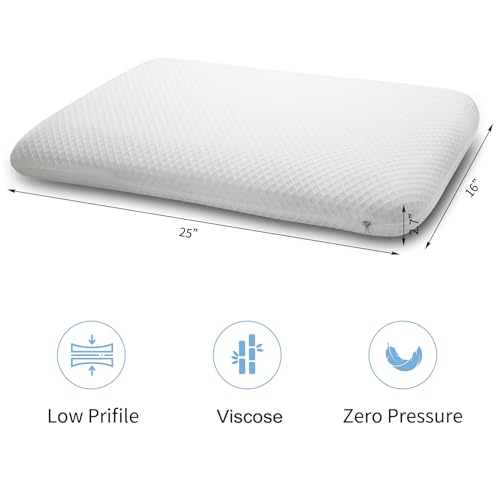 Dlight Bd Ultra Slim 2.7 Inch Stomach Sleeping Gel Infused Memory Foam Pillow- Ultra Thin And Flat Design For Stomach And Back Sleepers thumb #1