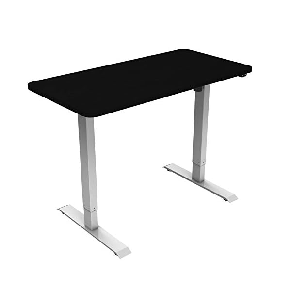 iMount EDF21S Electric Standing Desk/Ergonomic Height Adjustable Sit-Stand Workstation (Frame Only) Silver - Image 5