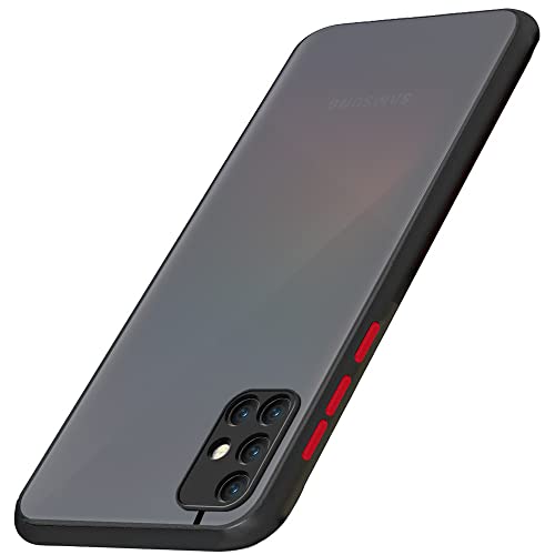 Image of TheGiftKart Translucent Hybrid Back Cover Case for Samsung Galaxy A51 | Smoked Matte Back | 360 Degree Protection | Protective Hard Back Case Cover for Samsung Galaxy A51 (PC & TPU | Black Bumper)